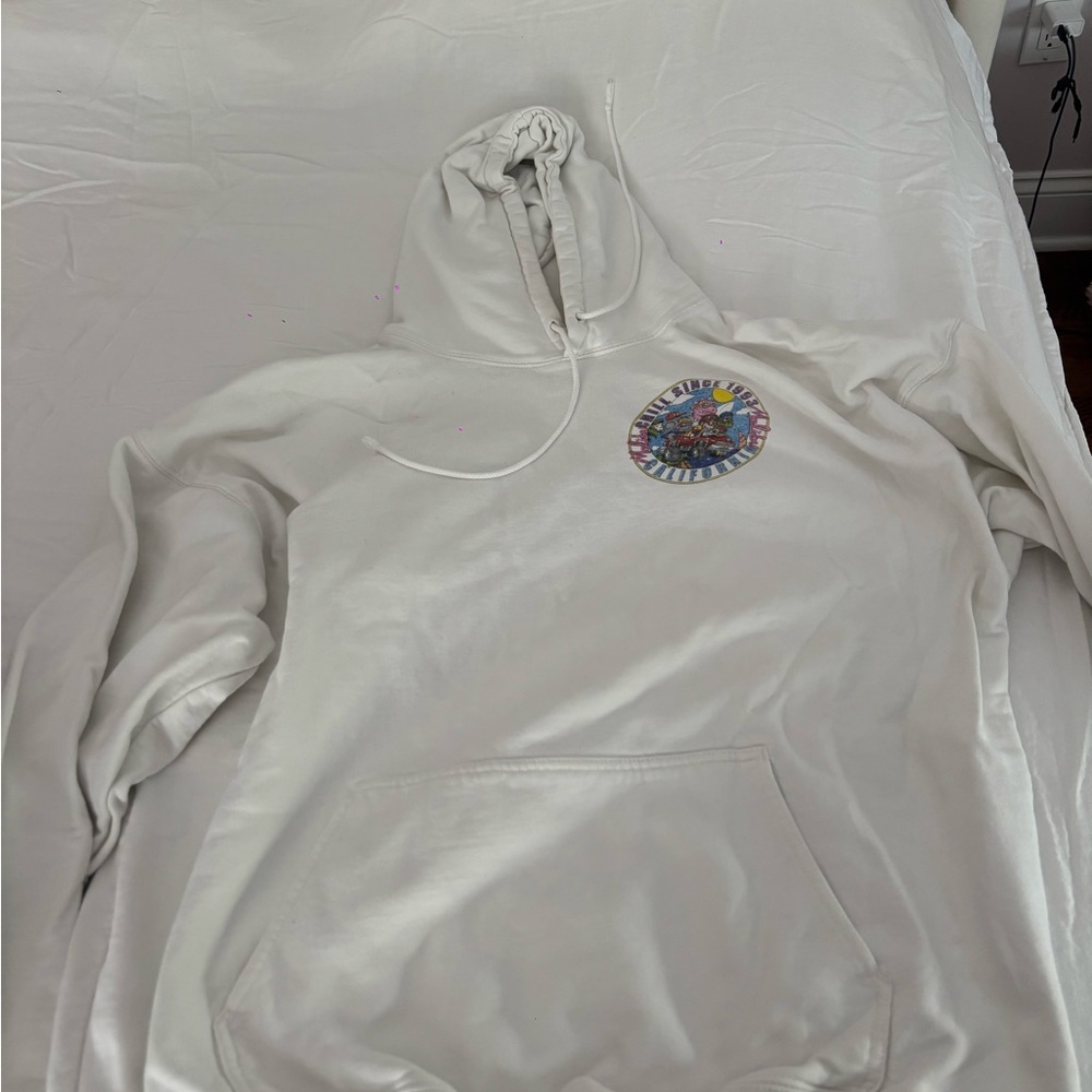 Brandy Melville White Graphic Hoodie